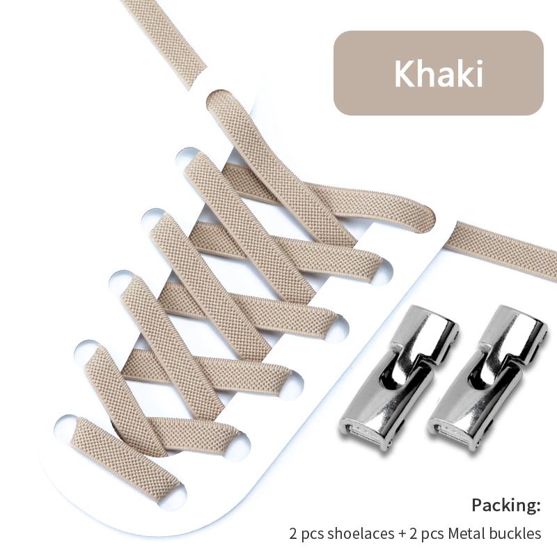 NO.8 4Pcs Cross Lock Shoelaces Without Ties 8MM Width Elastic Laces Sneakers Kids Adult No Tie Shoelace Rubber Bands Shoes Accessorie