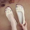 New Top Layer Cowhide Casual Flat Women's Shoes Ethnic Style Flower Genuine Leather Women's Singles Shoes Middle-aged Mother's Shoes