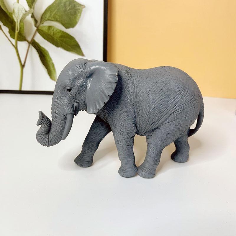 Creative Small Artificial Elephant Sculpture Ornaments Simulation Animal Elephant Gifts for Home Office Desktop Decoration Resin