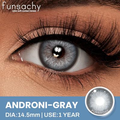 FUNSACHY 2 шт. Натуральные контактные линзы для глаз, цветные серые линзы, красивые зрачковые модные линзы Colorcon для голубых глаз, годовые линзы Y2K