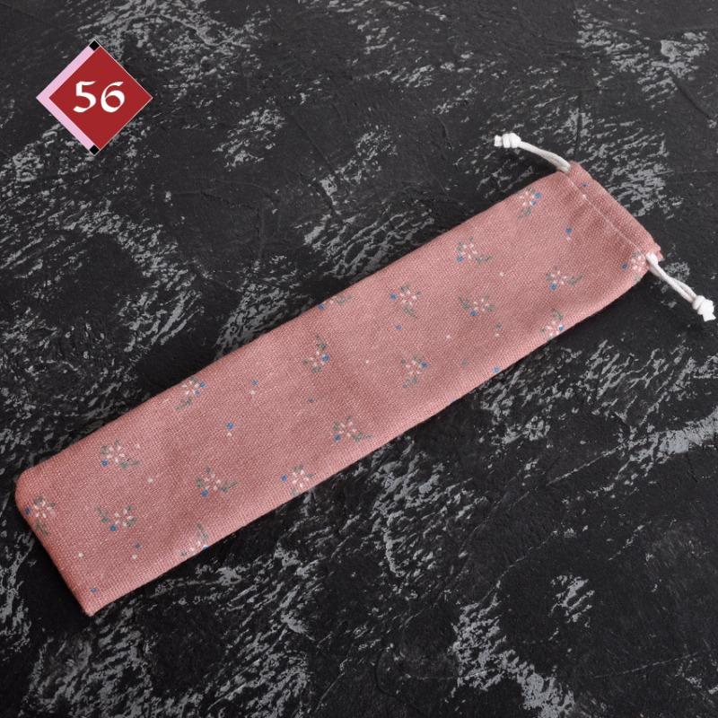 Японский стиль DIY дорожная сумка для хранения карман на шнурке соломенная посуда портативная сумка на шнурке ложка палочки для еды тканевая сумка