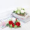 Candle Wreath Rose Wreath Valentine'S Day Rose Table Party Decoration Candlestick Wreath Ornament Decoration