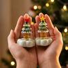 Solid Glass Glass Christmas Tree Figurine Rotating Base Christmas Tree Statue  Home Decor