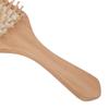 Bamboo Bristles Detangling Paddle Brush Ergonomic Handle Scalp Massage Brush  Blow Drying