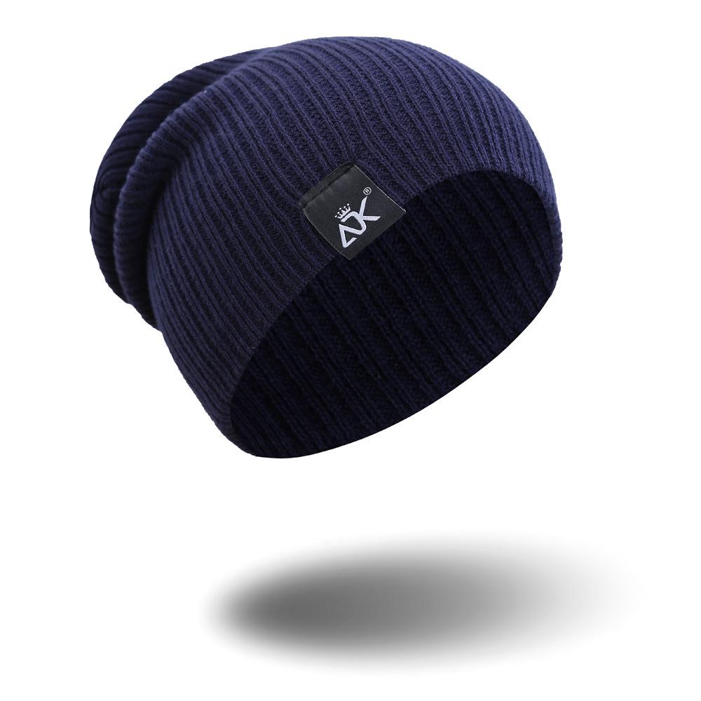 Вязаная шапка женская, зимняя мужская шапка Skullies, теплая повседневная шапка с напуском, вязаная крючком шапка, женская мешковатая шапка