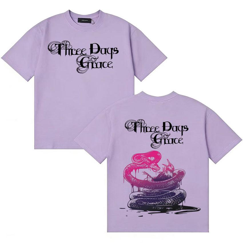 Three Days Grace Trendy Music Tshirts Cotton Harajuku Short Sleeve Tshirt Unisex Women Y2K Teenagers High Quality T Shirt Unisex
