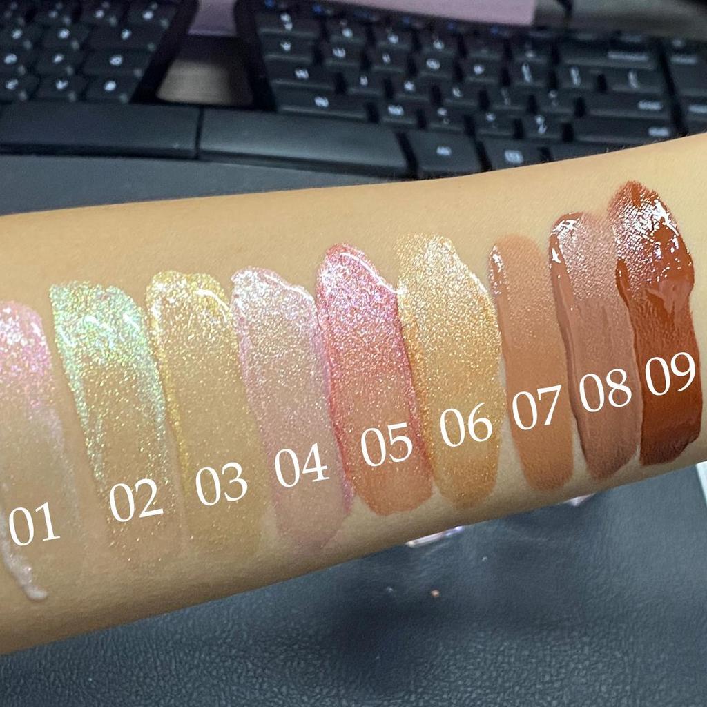 Блестящая восстанавливающая жидкость, углубляющая тень лица, перламутровые водостойкие осветляющие жидкие тени для век