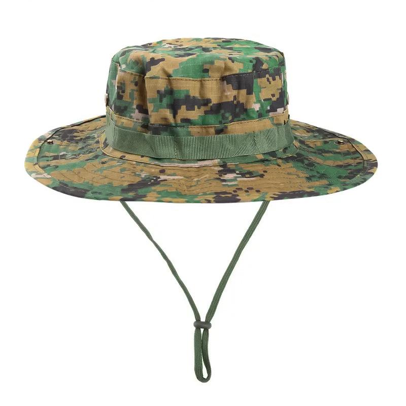 Men's Camouflage Boonie Hat - Tactical Sun Protection for Outdoor Hiking & Fishing