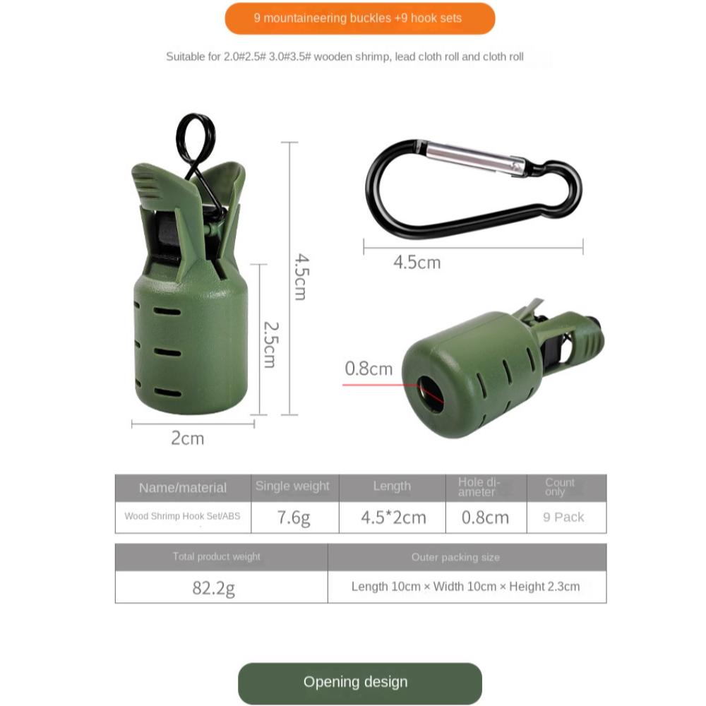 9 шт. Комплекты Прочные С карабином Чехол для кальмаровой приманки Рыболовные снасти Защита приманки Зонтик для каракатицы Колпачок для приманки