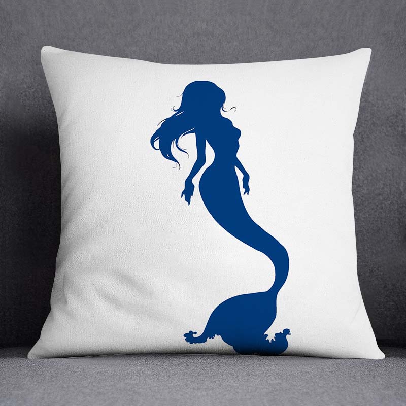 Синяя Русалка Сейлор Морская пехота, украшение для дома, наволочка, квадратная наволочка, украшение для дома и офиса, наволочка