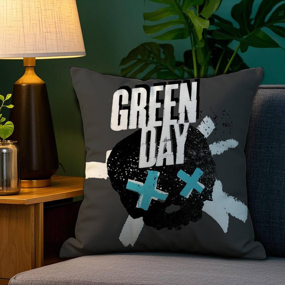 G-Green Day S-Saviors Pillow Case Sofa Living Room Bedroom Double-sided Printing Square Cushion Nap Time Pillow Case