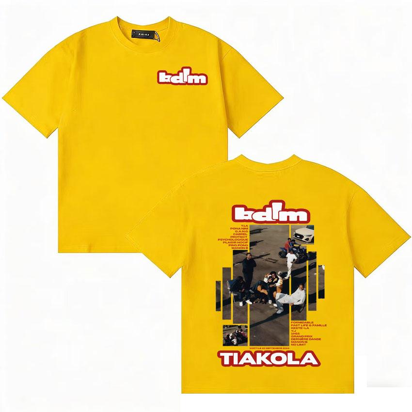 Rapper TIAKOLA Bdim Tour Merch T Shirt Oversized Unisexs Fashion Short Sleeve Tshirt Vintage ONeck Loose Tee Clothing Teenagers
