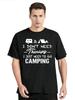 Camping Therapy Camper Tent Caravan Tshirt Cotton Casual Tops Tshirt Oversized Unisex Clothing Tees Oneck Fitness T Shirt