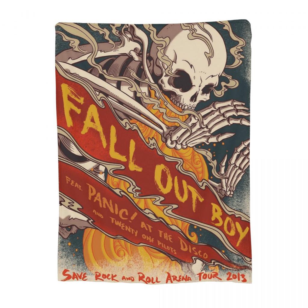Пледы Fall Out Boy Мягкий Теплый Фланелевый Плед Плюшевый для Кровати Гостиной Пикника Путешествий Дома Дивана
