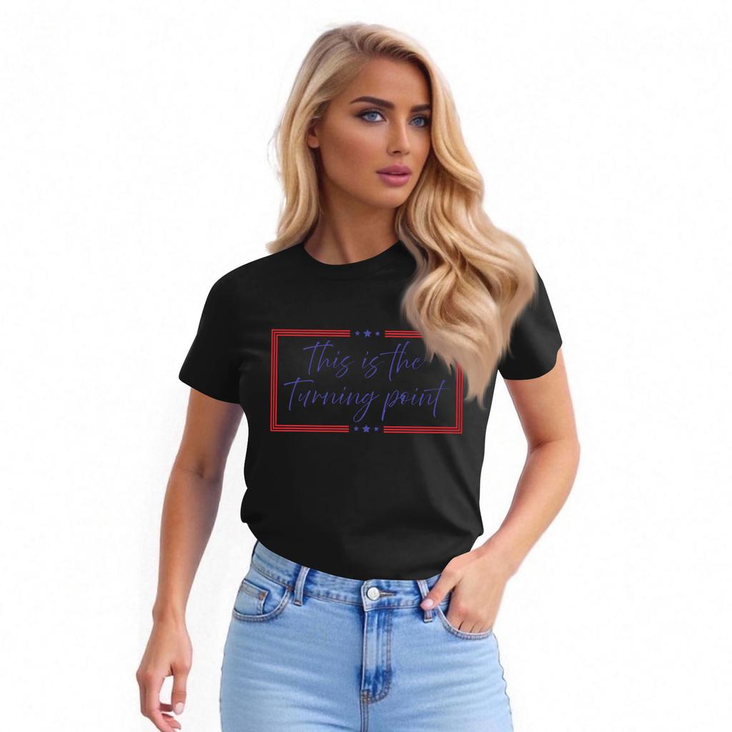 Women's Casual Daily Printed Top Round Neck T-shirt