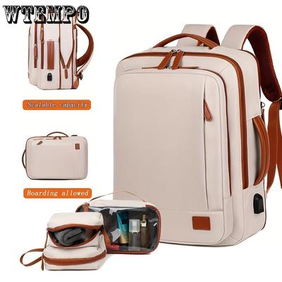 Рюкзак для ноутбука большой емкости с возможностью расширения, легкая дорожная сумка через плечо, разделение сухого и влажного мусора, портативный дизайн