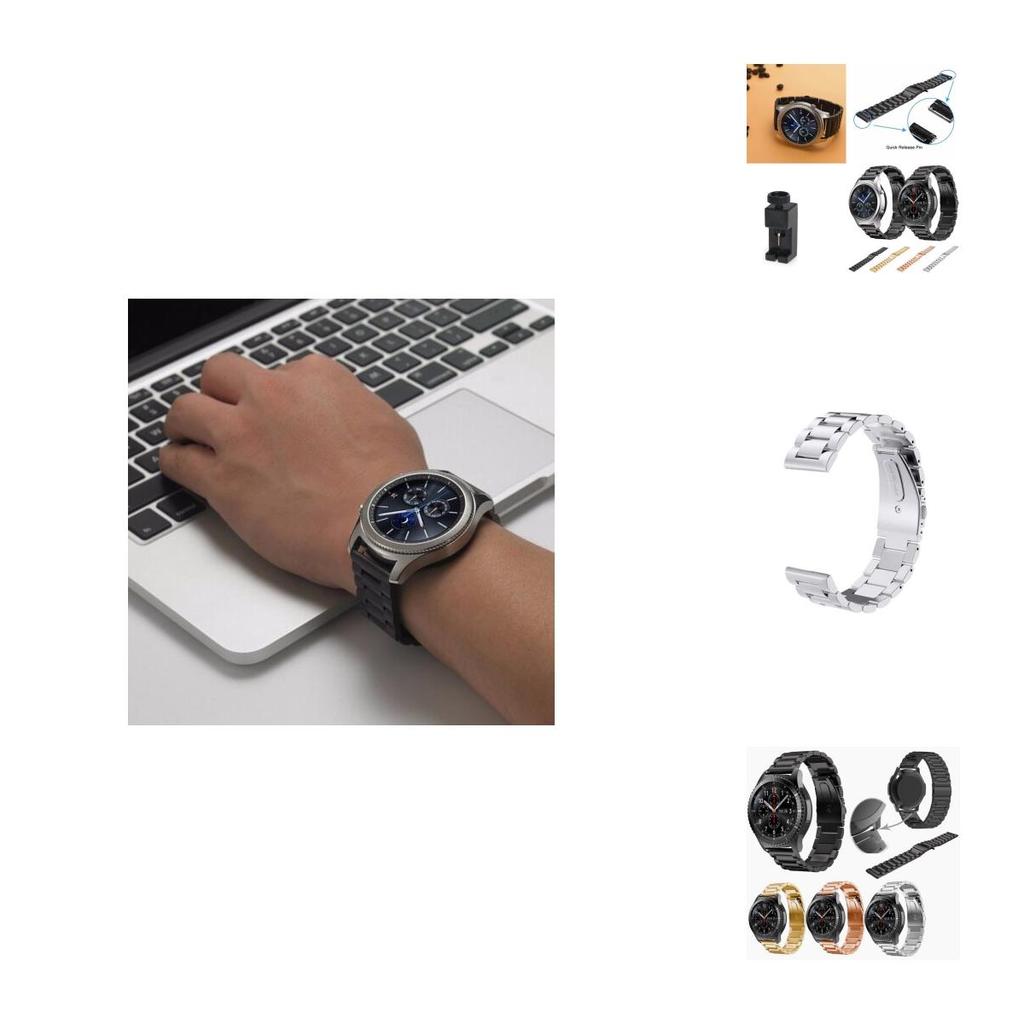 Роскошный сетчатый ремешок из нержавеющей стали для Samsung Galaxy Gear S3 Frontier/classic