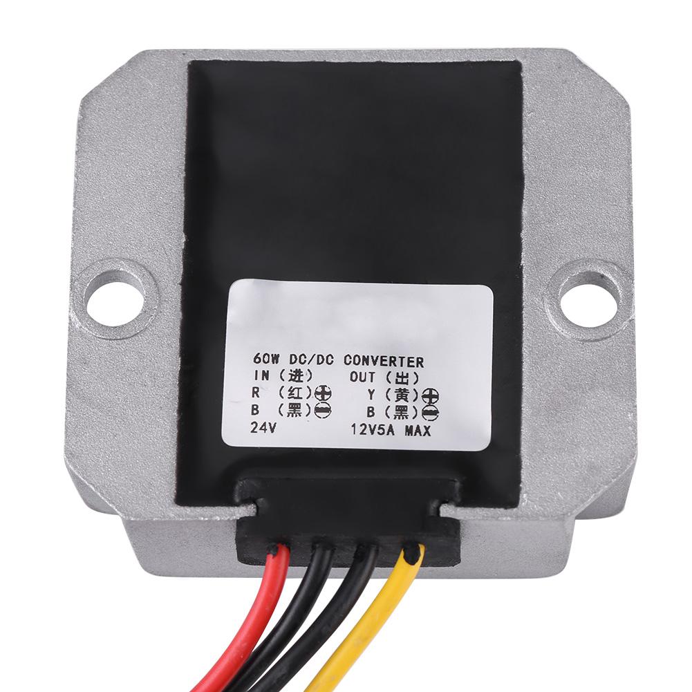 DC DC 24V к 12V 5A 60W Модуль понижения напряжения Понижающий преобразователь питания для автомобиля