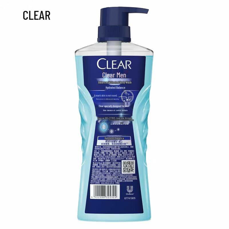 Clear Men Balancing Oil Control Hydrating Shower Gel
