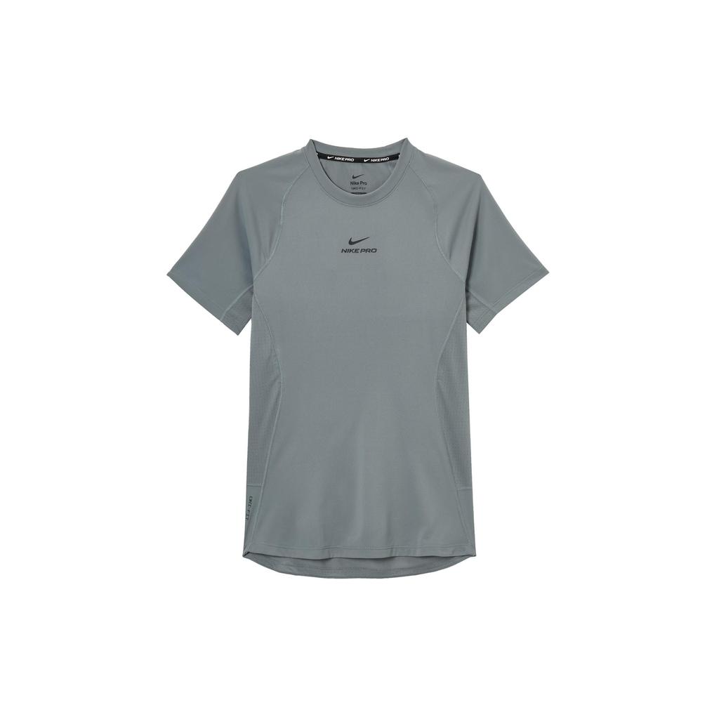 Nike Мужская футболка Pro Серая с круглым вырезом Средняя HV0410-084