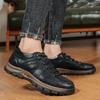 Повседневная уличная обувь для пеших прогулок с низким верхом, мужская спортивная кожаная обувь на осень и зиму, на шнуровке, противоскользящая обувь для пеших прогулок и путешествий
