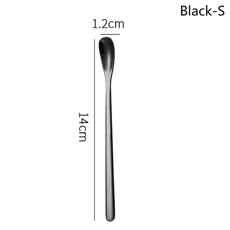 Ложка из нержавеющей стали для кофе, мороженого, десерта, чая, ложка для размешивания, для пикника, кухонные принадлежности, барные инструменты, ложка с длинной ручкой