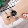Часы для студенток, розовое золото, белые, простые, стильные, водонепроницаемые, женские кварцевые часы