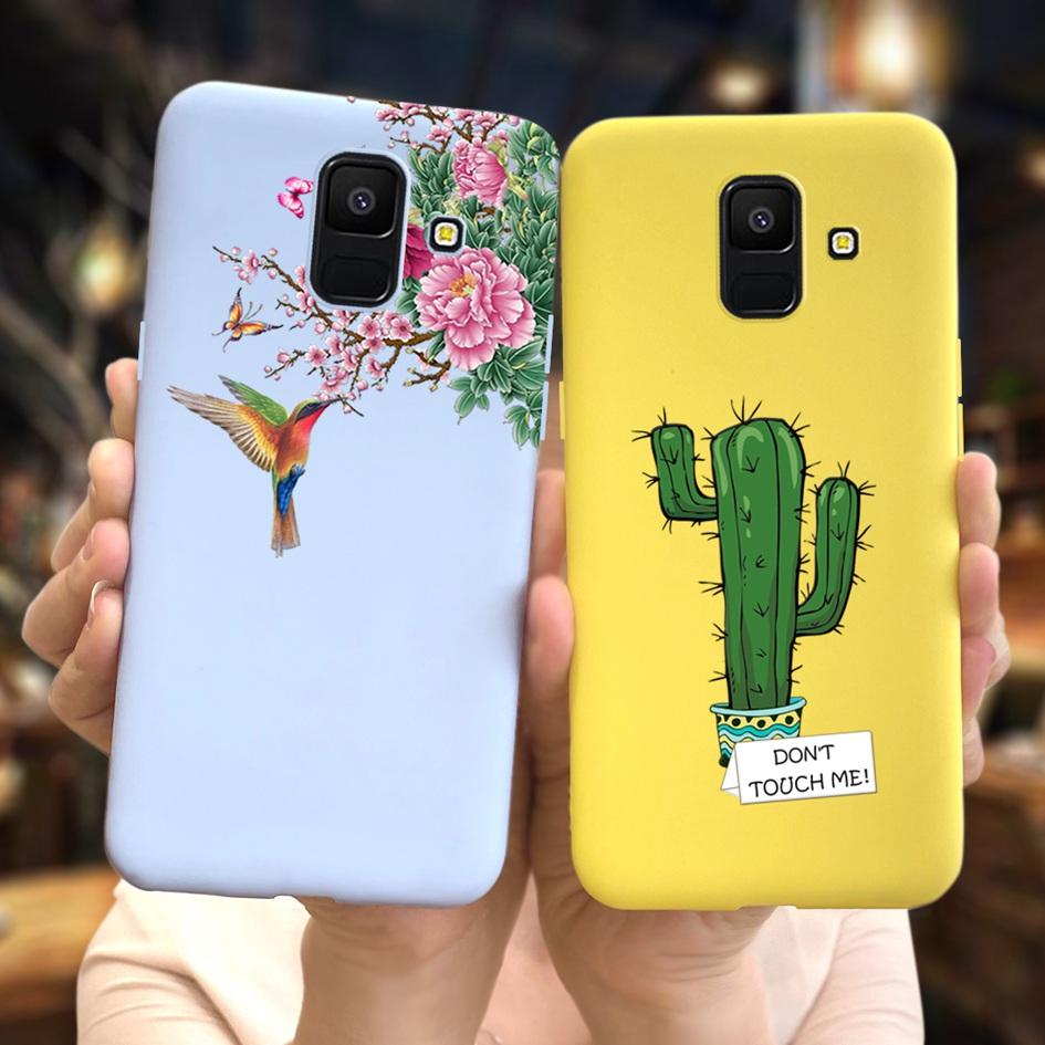 Для Samsung Galaxy A6 2018 Чехол SM-A600F Милый Подсолнух Астронавт Чехол для Телефона Для Samsung A6 Plus 2018 A6Plus A6+ SM-A605F Coque