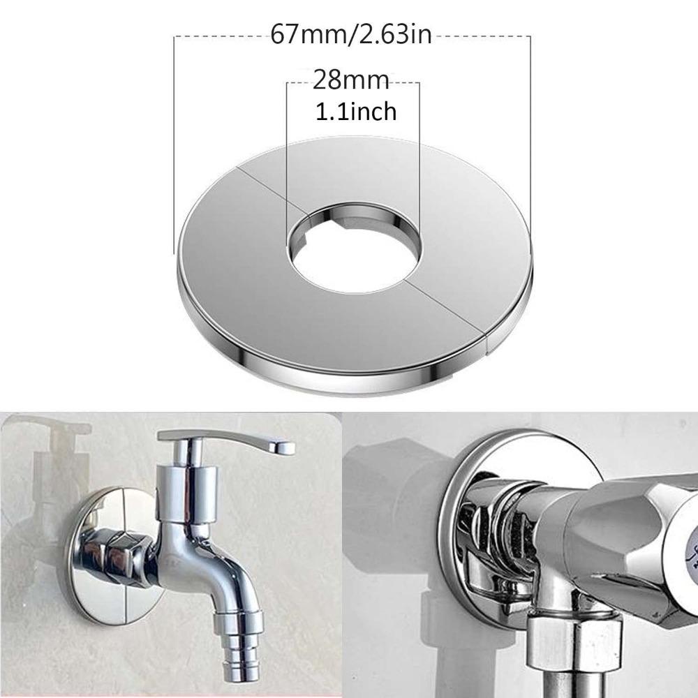 2 шт. Серебряная крышка из нержавеющей стали, круглая, самоклеящаяся, круглая, разделенная крышка для унитаза