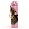 1PC Lion King Wild Animal Portrait Print 750ml Color Plastic Sports Water Bottle Leakproof Flip Straw Lid Suitable for Sports Office Home Use