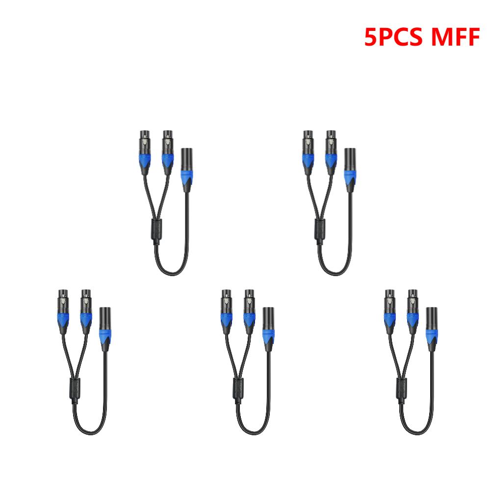1-5pcs 50cm Female To 2 Male XLR Y Cable Microphone Splitter Cord Audio Micphone Cable Adapter for Amplifier Microphone Mixer