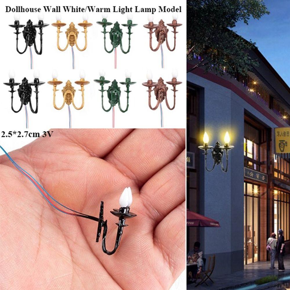 ABS металлический материал кукольный домик настенный светильник 3V песочный стол люстра новая модель белый/теплый свет