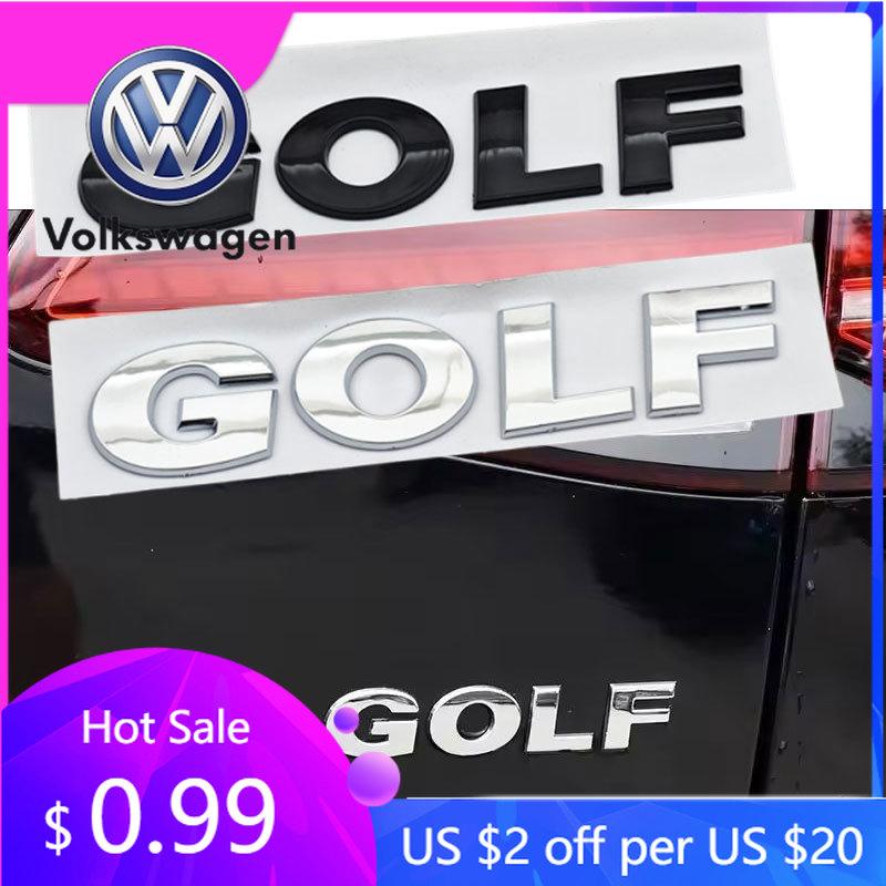 For VW Volkswagen Jetta MK5 Golf 3D ABS Chrome Black Logo GOLF Emblem Letters Sticker Car Rear Trunk Badge For Volkswagen VW Gol xf2