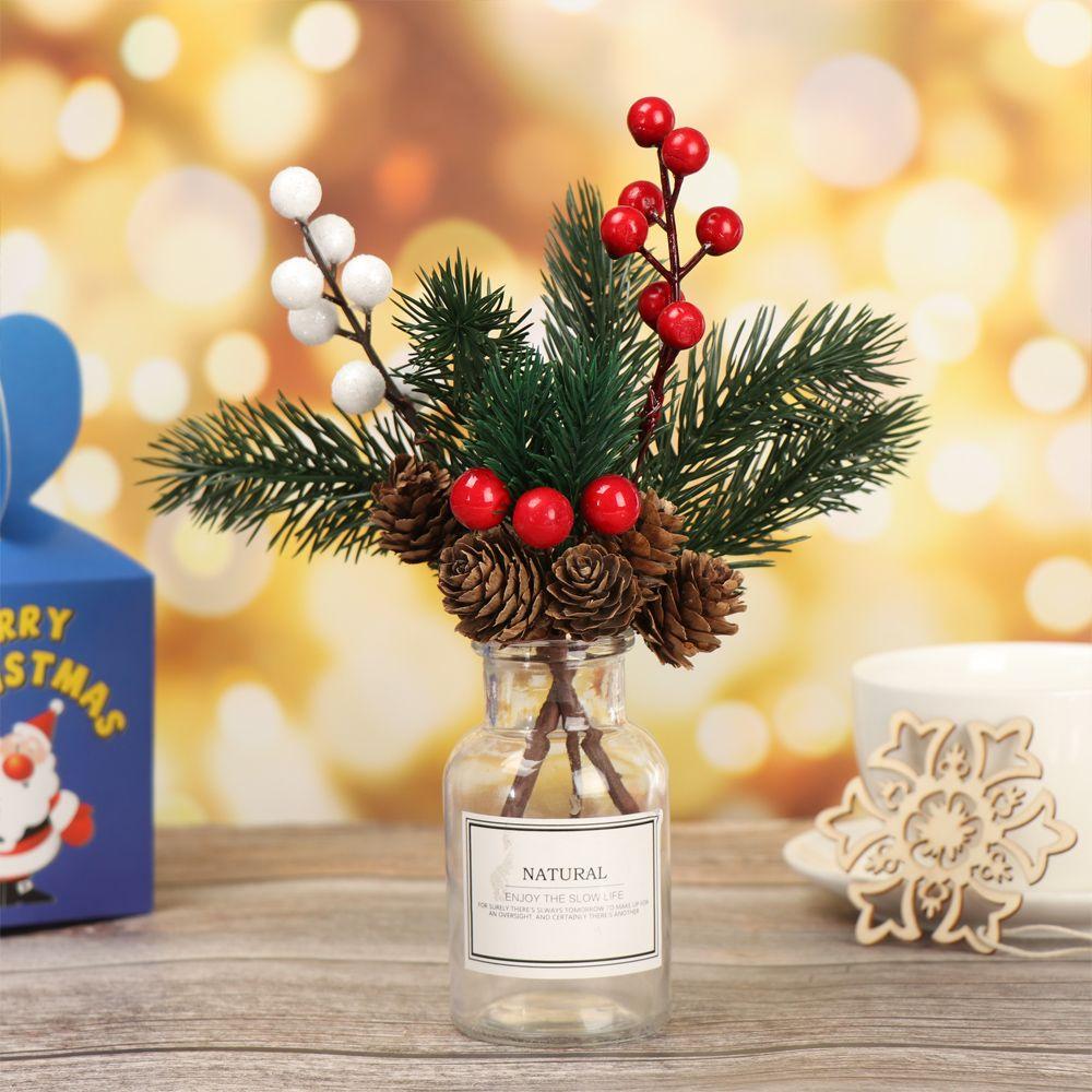 Red Christmas Berry Xmas tree Decor Home Floral Decor Christmas Ornament Artificial Flowers