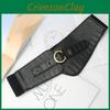Leather Womens Elastic Waist Belt With Pin Closure For Formal Or Attire Casual