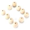 10pcs Craft Beads Round Wood Color MultiPurpose Wooden Beads Bulk with Hole for DIY Handicraft Decoration Gift