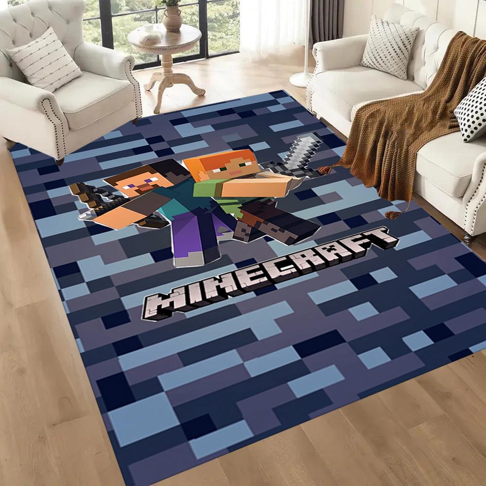 Minecraft 496 Floor Rug Office Rug Design for Decorate room Balcony Foyer Living Rooms Antislip Carpet Anime Office Decor Best for Christmas