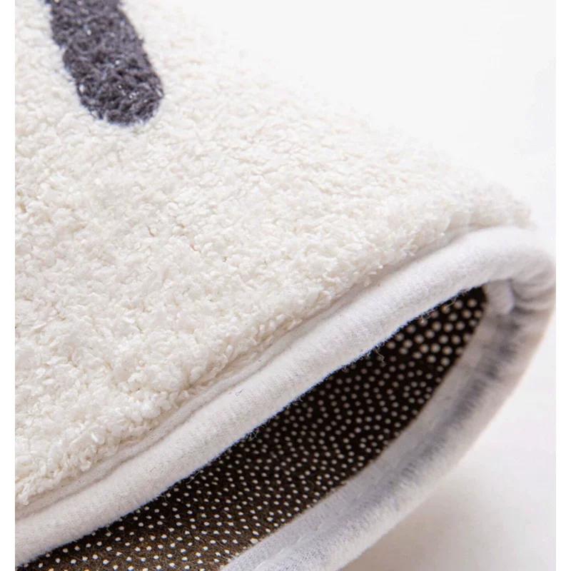 Cashmere-like SUNFLOWER Little Daisy Smile round Carpet For Home Living Room Sofa Bedroom Bathroom Mats