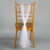 1Pc Chair Decorations DIY Roll Fabric Festival Supplies Tulle Organza Sheer Crystal White Wedding Arch Polyester Fibre