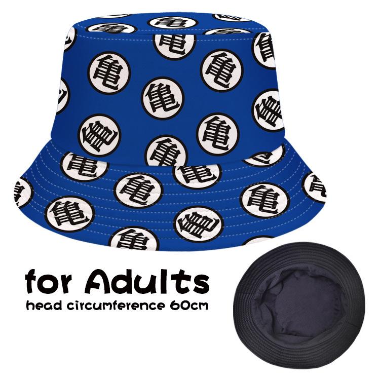 Dragon Ball Fisherman Hat for Men Women Japanese Anime Bucket Hat Sun Protection Outdoor Casual Cap Goku Print Black One Size