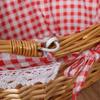 Woven Basket Folding Handle Portable Eco Friendly Rattan Picnic Basket for Bathroom Gift