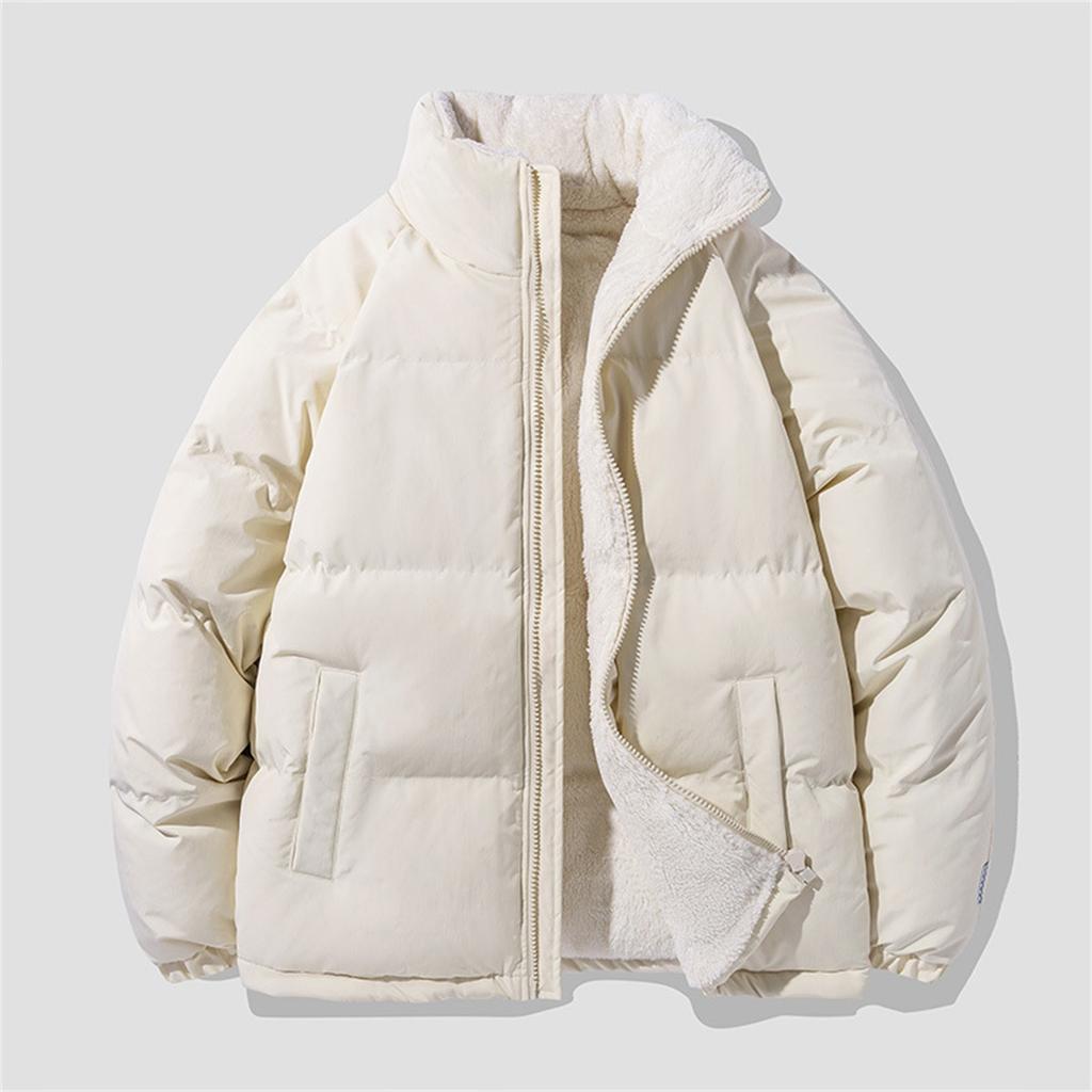 Men's Down Jacket Warm Cotton Clothing Loose Coat Bread Suit Thickening Warm Coat