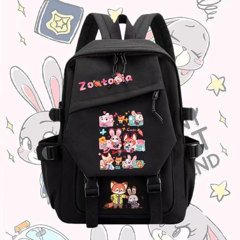 Crazy Animal City Animation Peripheral Judy Nick Fox Elementary School Bag Men'S And Women'S Casual Large Capacity Backpack