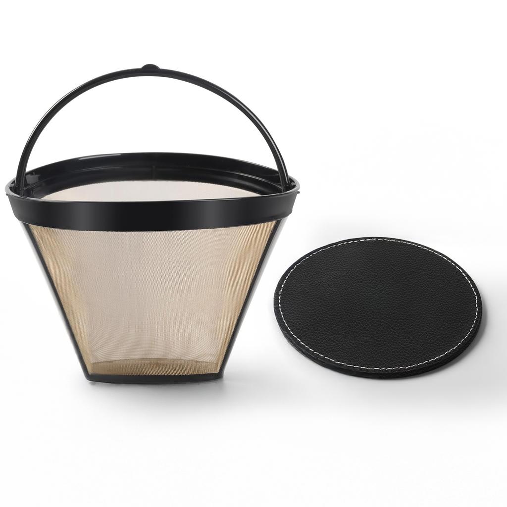 Reusable Espresso Filter Basket Refillable Cone Coffee Maker Filters for Ninja Coffee Bar Brewer Accessory Easy-Clean Cup & Pad