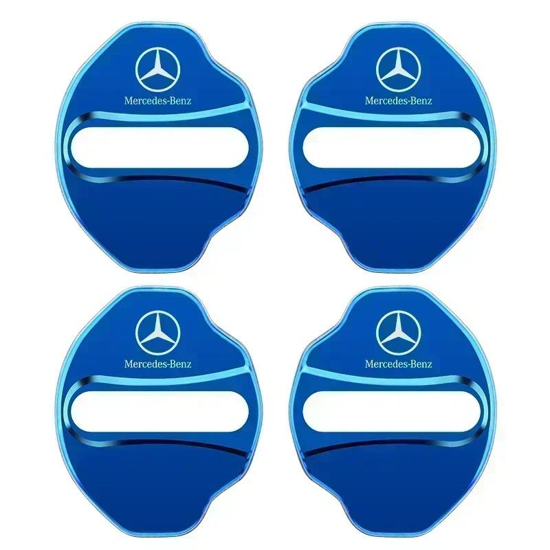 BTP5   4PCS Car Door Lock cover Protect Buckle Cover Latch Stop Anti Rust Car Accessories For Mercedes Benz W211 W210 W213 W203 W205