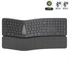 Ergonomic 2.4G Wireless Keyboard Comfortable Natural Typing,Palm Rest,Multi-Device Rechargeable Bluetooth Keyboard for Laptop