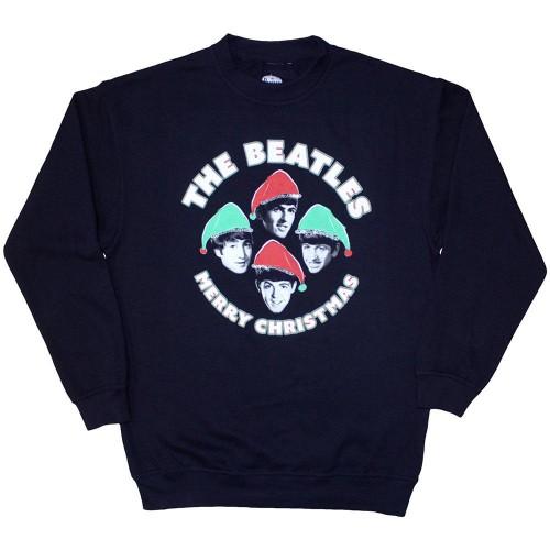 The Beatles Unisex Adult Xmas Hats Sweatshirt