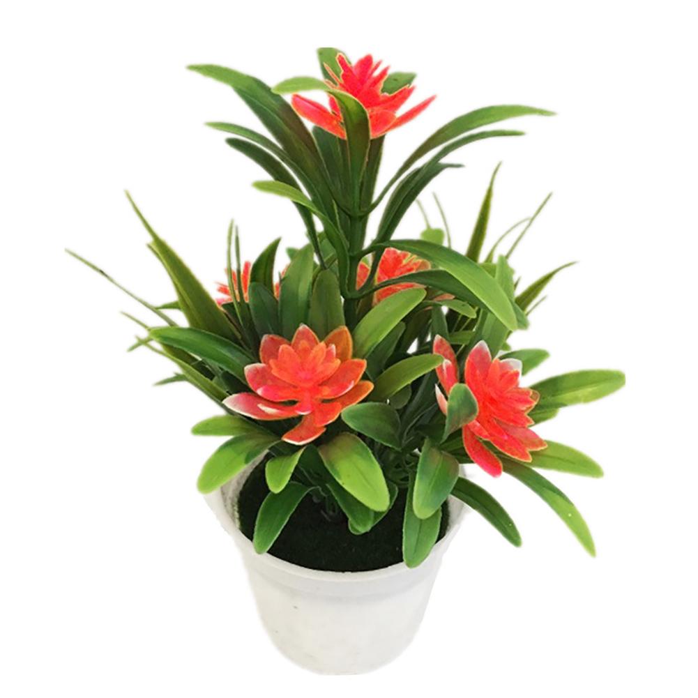Home Decor Artificial Fake Lotus Flower Potted Plant Bonsai Wedding Party Garden
