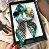 New Fashion Scarves Women Shawl Print Silk Satin Hijab Scarf Female Bandana 70*70cm Luxury Brand Square Shawls Scarfs For Ladies