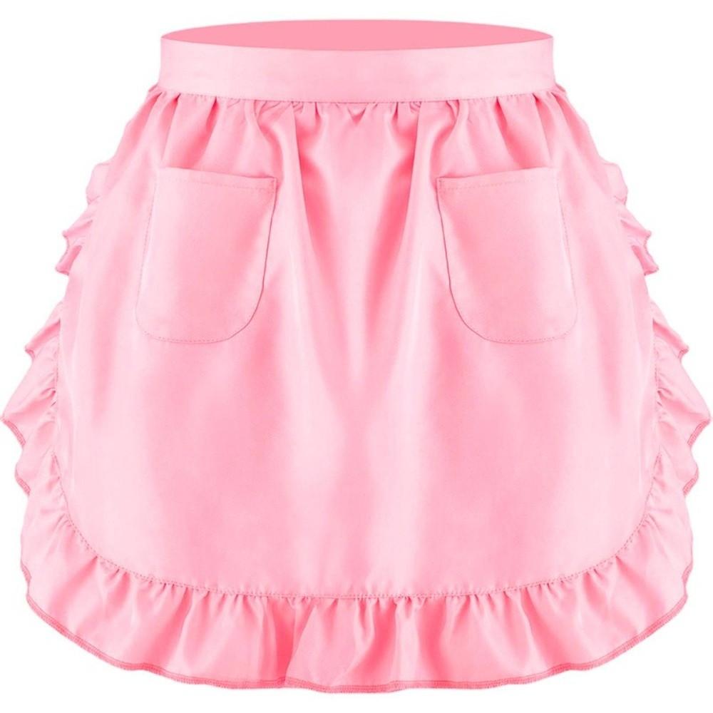 Princess Style Waist Apron Frill Hem Maid Apron Stylish Half Apron Home Use
